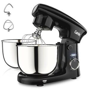Camic Stand Mixer, 4.2QT+5.3QT Two bowls Electric Food Mixer, 10 Speeds Digital